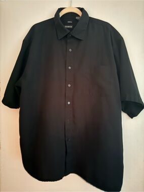 George Black Short Sleeve Button-Down Shirt